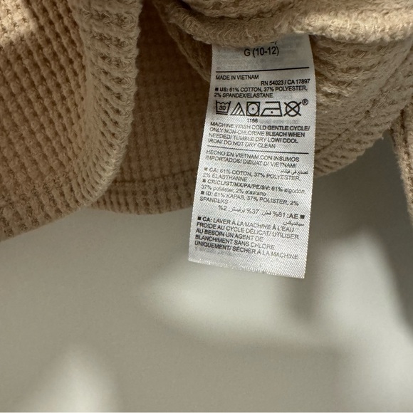 OLD NAVY | Waffle Knit Cotton Blend Henley Top - Picture 5 of 5